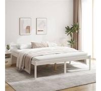 Lit pour personne âgée sans matelas blanc 180x200 cm