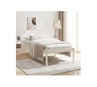 vidaXL Lit pour senior blanc 75x190 cm bois de pin