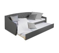 Lit D'appoint Banquette Extensible 90x200 Cm Gris