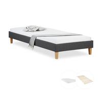 HOMESTYLE4U Lit capitonné avec matelas sommier 90x200 cm