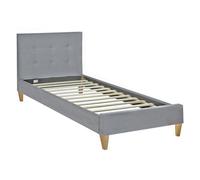 HOMESTYLE4U Lit rembourré 90x200 cm Sommier à lattes