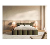 Lit rembourré- Cloudy Low - 160x200 cm - olive
