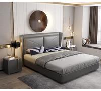 Lit rembourré Design Luxe Double Hôtel Lits Mariage 180x200cm Chambre à coucher Cuir