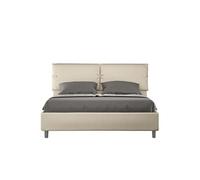 Lit rembourré sans sommier 160x190 similicuir taupe Sleeper -
