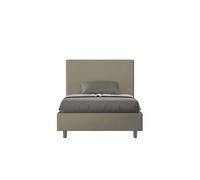 Lit rembourrée coffre 120x190 similicuir cappuccino Focus -