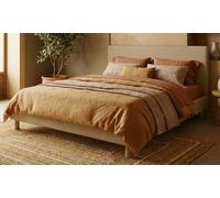 Lit Rome en bouclette : 200 x 200 cm / Sable / Lit seul