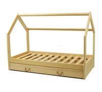 Lit de maison scandinave 160x80cm + tiroir en bois