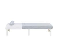 Lit simple 90x200 matelas bois blanc