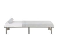 Lit simple 90x200 matelas bois gris