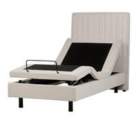 Lit Simple Ajustable Moderne en Tissu 90 x 200 cm Electrique Réglable avec Téléc