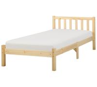 Lit Simple avec Sommier à Lattes Chambre Moderne Scandinave 90 x 200 cm en Bois