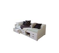 Lit Simple Blanc 90x200 avec rangement