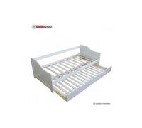 Lit simple blanc 90x200 avec tiroir lit