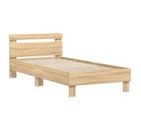 Lit simple Cadre de lit - BURKE - sans matelas - avec lumières LED - 1 PLACE - 90x190 cm LE1026