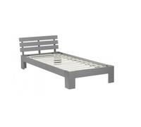 Lit Simple En Bois Lit Futon 90x200 Lit Pin Gris Cadre De Lit En Bois Massif