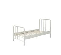 Lit simple en métal blanc mat Bronxx 90x200cm