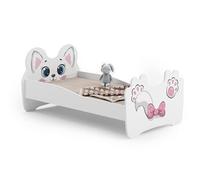 Lit simple enfant PINK CAT - 140x70cm - avec matelas