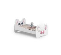 Lit enfant ""PINK CAT"" 160x80cm + sommier + matelas