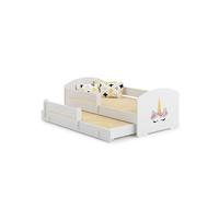 Lit simple gigogne Luk 160x80 licorne