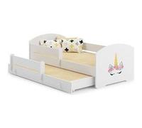Lit simple gigogne Lukas 160x80 licorne Jaune G