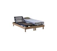 Lit simple idliterie 80x200 en bois matelas sommier tete de lit - sommier a lattes chene clair