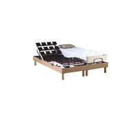 Lit simple idliterie 90x190 en bois matelas sommier tete de lit - sommier a plots chene clair