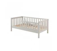 VIPACK Bed, Solid, Pine, White, 70x140