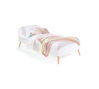 Lit simple scandinave 90 x 190 CM SOREN bois et blanc