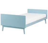 Lit Simple Scandinave Moderne en Bois de Pin 90 x 200 cm Sommier à Lattes Chambr