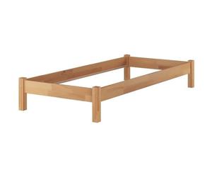 Lit simple style futon en hêtre naturel 80x200 structure de lit sans literie 60.84-08oR