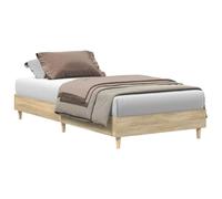 Lit Simple vidaXL Cadre de Lit sans Matelas chêne Sonoma 90x190 cm, Meuble de Chambre à Coucher, sommier, lit, châlit, lit de Palette, lit à Panneaux