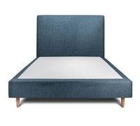 Lit sommeil de plomb 135 x 190 x 35 cm en polyurethane sommier tapissier de couleur bleu Bleu G