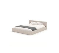 Concept Usine Lit Kansas style nuage 160x200 cm en velours beige
