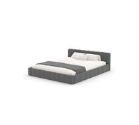 Concept Usine Lit Kansas style nuage 160x200 cm velours gris