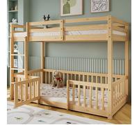 Lit superpose 200x90cm avec escalier angle droit lit avec barrires et petites portes lit d'enfant avec protection