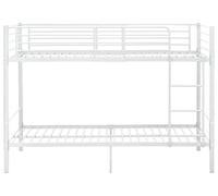 Lit superposé 90 x 200 cm en métal - Structure solide - Sans matelas - À monter soi-même - Vert militaire
