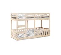 vidaXL Lit superposé pour enfant – pin massif, protection anti-chute, échelle, 90x190 cm