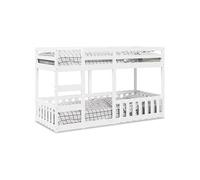 vidaXL Lit superposé Blanc 80x200 cm Bois de pin massif Blanc