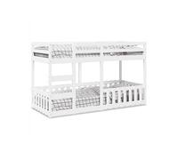 vidaXL Lit superposé Blanc 90x200 cm Bois de pin massif 3308590