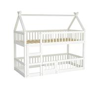 Lit superposé cabane en bois Laith - 90 x 190 cm - Blanc