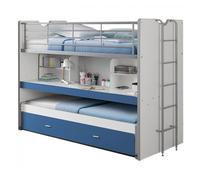 Lit Superposé Enfant "Bonny" 90x200cm Bleu