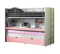 Lit Superposé Enfant "Bonny" 90x200cm Rose