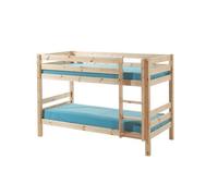 Vipack Lit superposé Pino – Pin massif laqué naturel – 210 x 140 x 105 cm