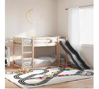Lit superposé enfant - VIDAXL - SALE 2025 - Bois massif - Toboggan - Échelle