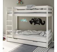 Lit Superposé Et Lit Gigogne Pin Massif Basile Blanc 90X200