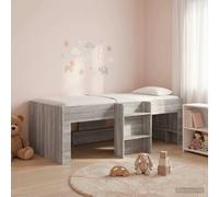 Lit superposé exclusif pour enfants, couleur Sonoma gris, dimensions 80 x 200 cm, fabriqué en panneaux de particules
