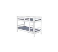 Lit superpose interlink 210 x 102 x 148 cm en pin sommier a lattes de couleur