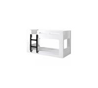 Lit superpose laque blanc et noir Luca 90