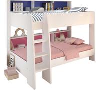 Lit superposé Leo avec matelas inclus - Bleu / Rose