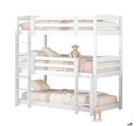 Lit superposé modulable triple, 3 couchages 90x200 cm, protection antichute, conception compacte pour chambre parta LITS SUPERPOSES